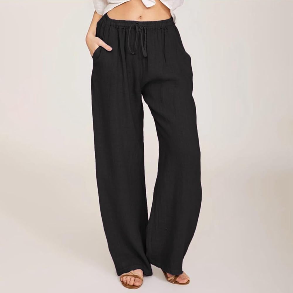 パンツ ARGUE / BREEZE LINEN MELLOW PANTS /BLACK Black Pure Linen Casual Pants for Men – Linen Trail